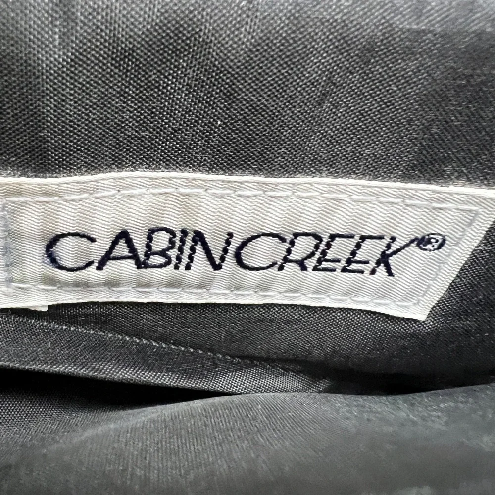 Cabin Creek Vintage Black Cowhide Leather Clutch Bag Gold Hardware 90s‎ Style
